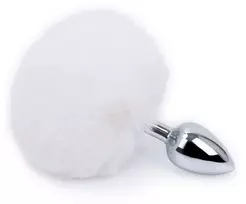 Analinis kaištis su natūraliu lapės kailiu Tail Plug, 15cm