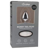 Analinis kaištis EasyToys Bunny Tail Plug, sidabrinis