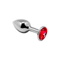 Analinis kaištis Alive Mini Metal Butt Plug S, raudonos spalvos (galima rinktis spalvą)