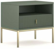 Naktinis staliukas Maggiore MA06, aukso spalvos (Gold)/žalia spalva (Green), 52.4 cm x 53.9 cm x 39 cm