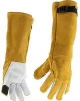 darbo pirstines - Darbo pirštinės odinės Flo 74144, geltona (Yellow), 10 dydis - 1 nuotrauka