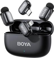 belaides kameros - Boya Mini 2-01 Belaidis Mikrofonas 2.4GHz Lightning/USB-C Juodas (Black) - 1 nuotrauka