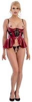 Abierta Fina seksualus 2 dalių komplektas Shelf Bra Set red 75B/S