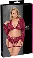 Cottelli curves Top and Briefs red 3XL Seksuali liemenėlė