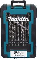makita komplektas - Metalo grąžtų rinkinys Makita D-78352, metalas, hss-gs, cilindrinis, 1-10 mm, 19 vnt. - 1 nuotrauka