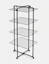 skalbiniu drabuziu dziovykle - Brabantia HangOn Tower 30 m Juodas (Matt Black) - 1 nuotrauka