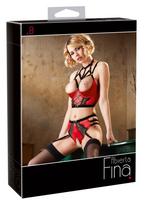 Abierta Fina Shelf Bra Set red 75B/S Seksuali liemenėlė