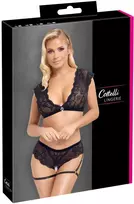 Cottelli lingerie Top and Crotchless Briefs L Seksuali liemenėlė