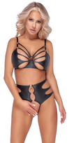 rose m - Cottelli lingerie Bra Set Rings M Seksuali liemenėlė - 5 nuotrauka