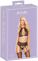 Lacy & Classy Black seksualus liemenėlės ir kelnaičių rinkinys Bra Set Lace L/XL