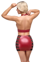 moto xl - Cottelli party Top & Skirt red xl Seksuali liemenėlė - 3 nuotrauka