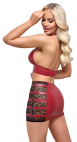moto xl - Cottelli party Top & Skirt red xl Seksuali liemenėlė - 4 nuotrauka