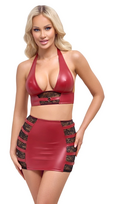 moto xl - Cottelli party Top & Skirt red xl Seksuali liemenėlė - 5 nuotrauka