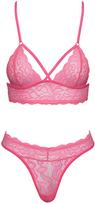 seksualus apatinis trikotazas - Fantasy by Cottelli Bra Set Fantasy S/M Seksuali liemenėlė - 3 nuotrauka