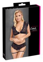 Cottelli lingerie Top and Crotchless Briefs xl Seksuali liemenėlė