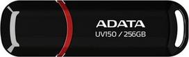 3 0 usb flash - ADATA UV150 256GB Juodas (Black) - 1 nuotrauka