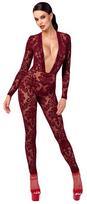 seksualus kostiumai - Noir Jumpsuit red L glaustinukė - 1 nuotrauka