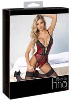 Abierta Fina Body red/black L glaustinukė