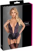 moto xl - Cottelli lingerie Body black/purple xl glaustinukė - 1 nuotrauka