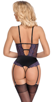 moto xl - Cottelli lingerie Body black/purple xl glaustinukė - 2 nuotrauka
