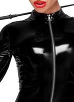 kombinezonas moterims - Noir Jumpsuit Zip L glaustinukė - 3 nuotrauka