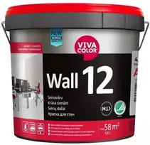 Sienų ir lubų dažai Vivacolor Wall 12, balta (White), 4.8 l