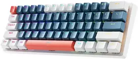 gaming keyboard - Machenike K500-B61 Laidinė Mechaninė Žaidimų Klaviatūra su Apšvietimu Rudu Jungikliu - Mėlyna ir Balta - 1 nuotrauka