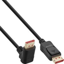 displayport 2.0 cables - InLine 8K (UHD-2) DisplayPort Cable, upward angled, Juodas (Black) 2m - 1 nuotrauka