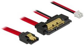 Delock Cable SATA 6 Gb/s 7 pin / 2 pin Power / SATA 22 pin 30 cm