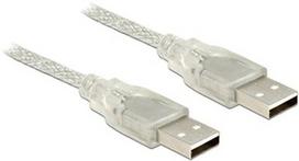 Delock Cable USB 2.0 Type-A / USB 2.0 Type-A 3 m Transparen