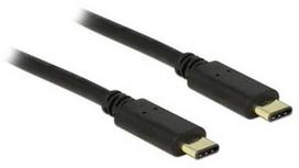 usb type c laidas 2 m - Delock Cable USB-C to USB-C 0.5 m Black - 1 nuotrauka