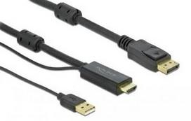 Delock HDMI To DisplayPort Cable 4K 30 Hz 7m Black