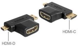 micro hdmi - Delock Adapter HDMI-A to HDMI-C / HDMI-D - 1 nuotrauka