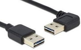 mini b usb cable - Delock Easy USB To USB 90° 1m Black - 1 nuotrauka
