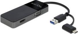 Delock USB 3.0 to 4K HDMI + VGA