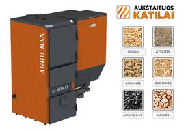 Granulinis katilas 100 kW, komplekte su 100 kW "Zenono" degikliu, 400 l bunkeriu