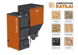 Granulinis katilas 40 kW, komplekte su 40 kW "Zenono" degikliu, 600 l bunkeriu