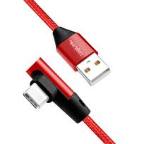 usb laidas 90 - Logilink USB-A To USB-C 90° Angled Cable Red 0.3m - 2 nuotrauka