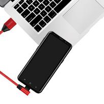 usb laidas 90 - Logilink USB-A To USB-C 90° Angled Cable Red 0.3m - 6 nuotrauka
