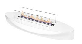 Bio židinys Ebios-fire Elipse Base, baltas, 3,4 kW, 34 m2