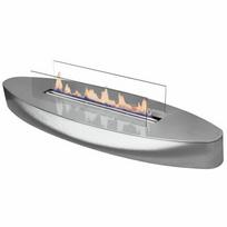 Bio židinys Ebios-fire Elipse Base, chromas, 34 m2, 3,4 kW