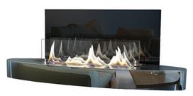 Bio židinys Ebios-fire Elipse Wall, chromas, 34 m2, 3,4 kW