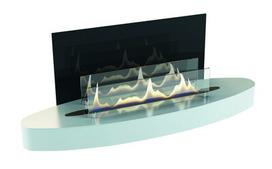 Bio židinys Ebios-fire Elipse Wall Mini, baltas, 1,6 kW, 16 m2