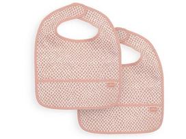 Jollein seilinukas Bib su kišene  Snake Pale Pink 2 vnt.