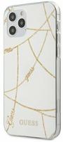 iphone 12 pro gold - Guess Gold Chain Collection Back Case For Apple iPhone 12 Pro Max White - 1 nuotrauka