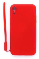 Evelatus Soft Touch Back Case With Strap For Apple iPhone XR Red