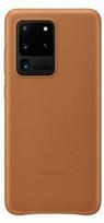 Samsung Leather Back Case For Samsung Galaxy S20 Ultra Brown
