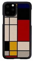 Man&Wood "SmartPhone Back Case iPhone 11 Pro" Mondrian Wood Black