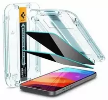 spigen glas.tr ez fit 2 pack - Spigen Glas.tR EZ Fit Privacy iPhone 15/ 16 2-pack - 1 nuotrauka