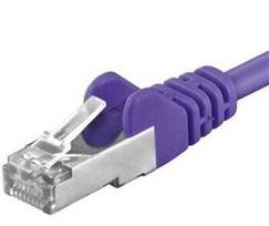 PremiumCord AWG 26/7 Cat6a S/FTP Patch Cord 1.5m Purple